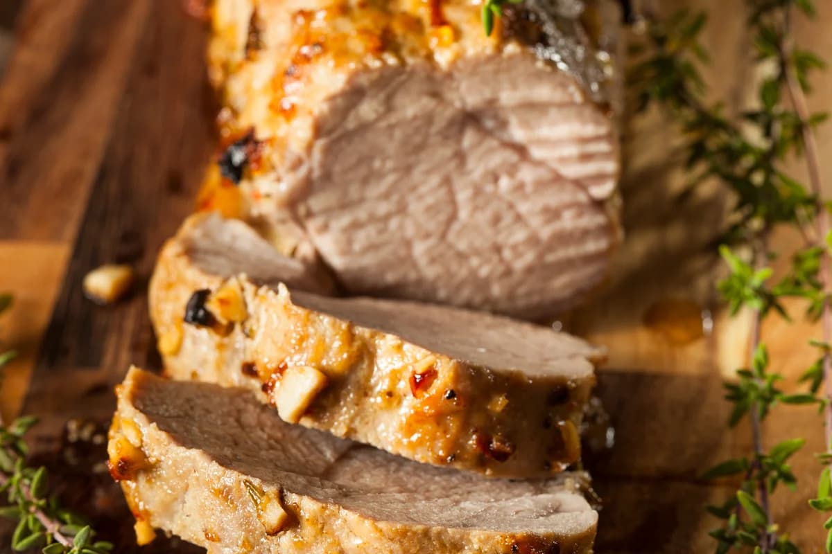 Grilled Pork Tenderloin with Mustard Maple Glaze