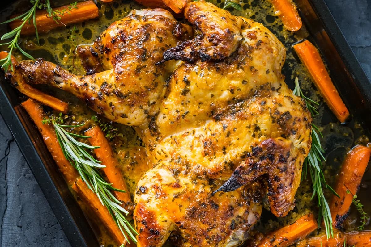 Pollo Asado a la Hierbas en Estilo Spatchcock