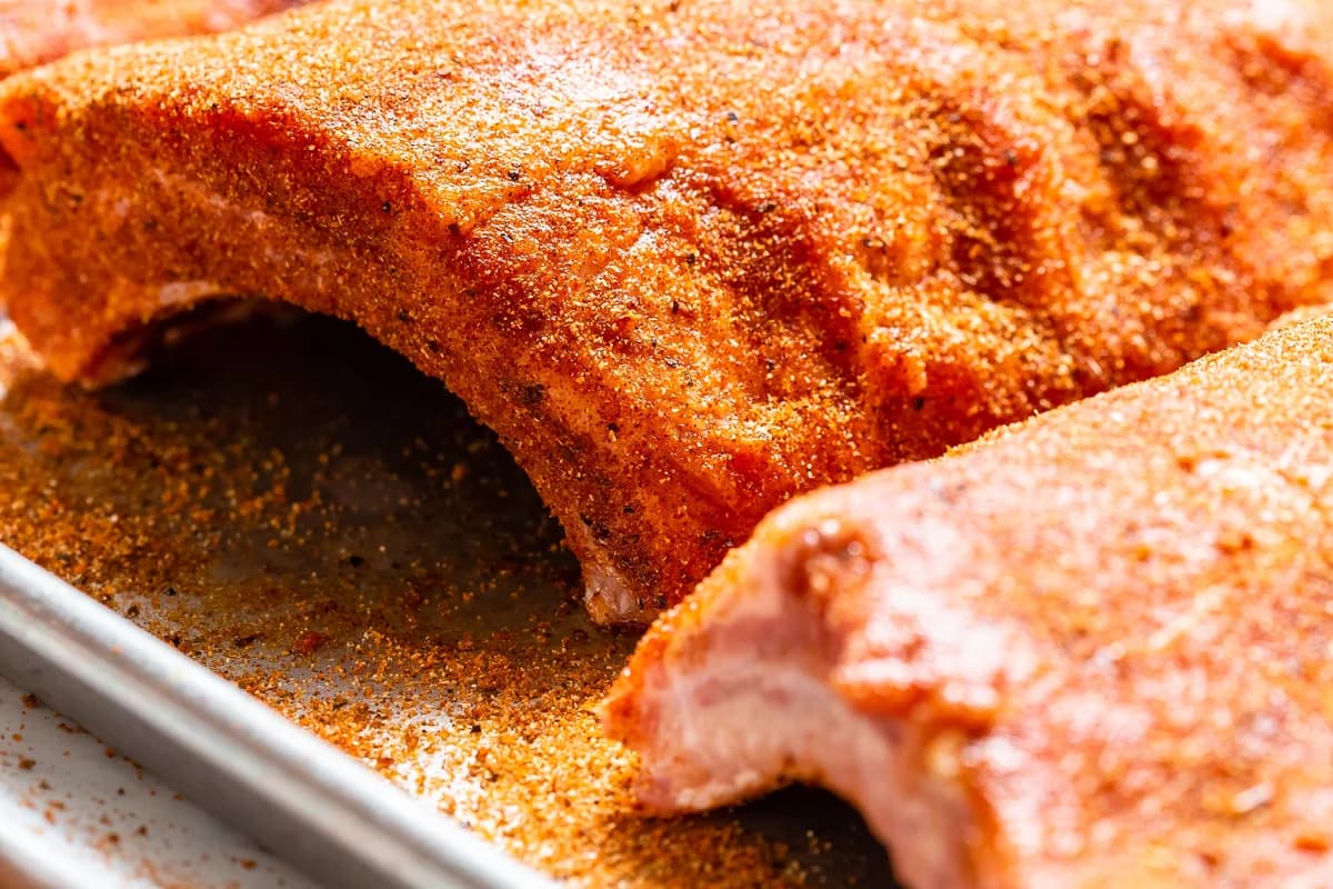 Costillas de Cerdo Ahumadas con Sazonador Seco de Texas