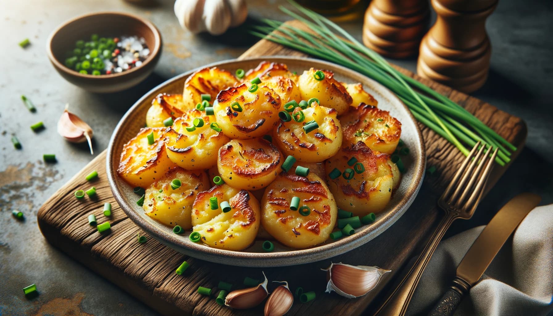 Pommes de terre écrasées BBQ à l'ail fumé