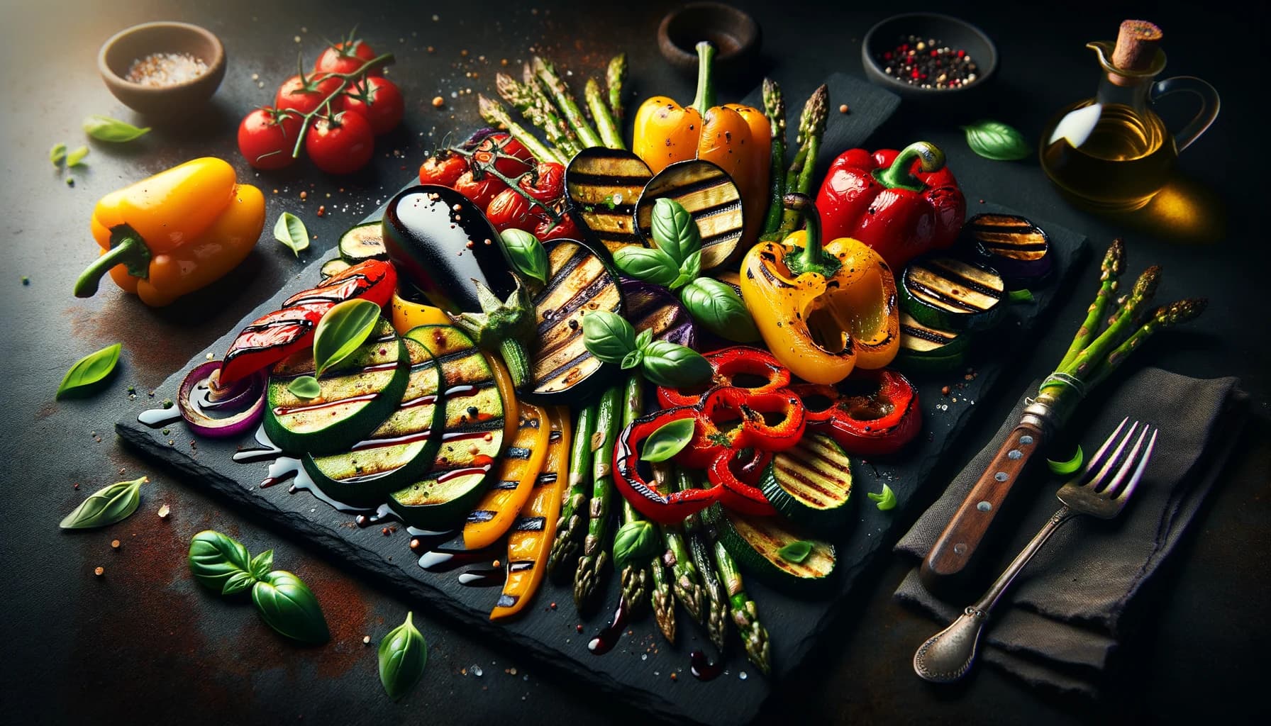 Grilled Vegetables with Honey and Balsamic