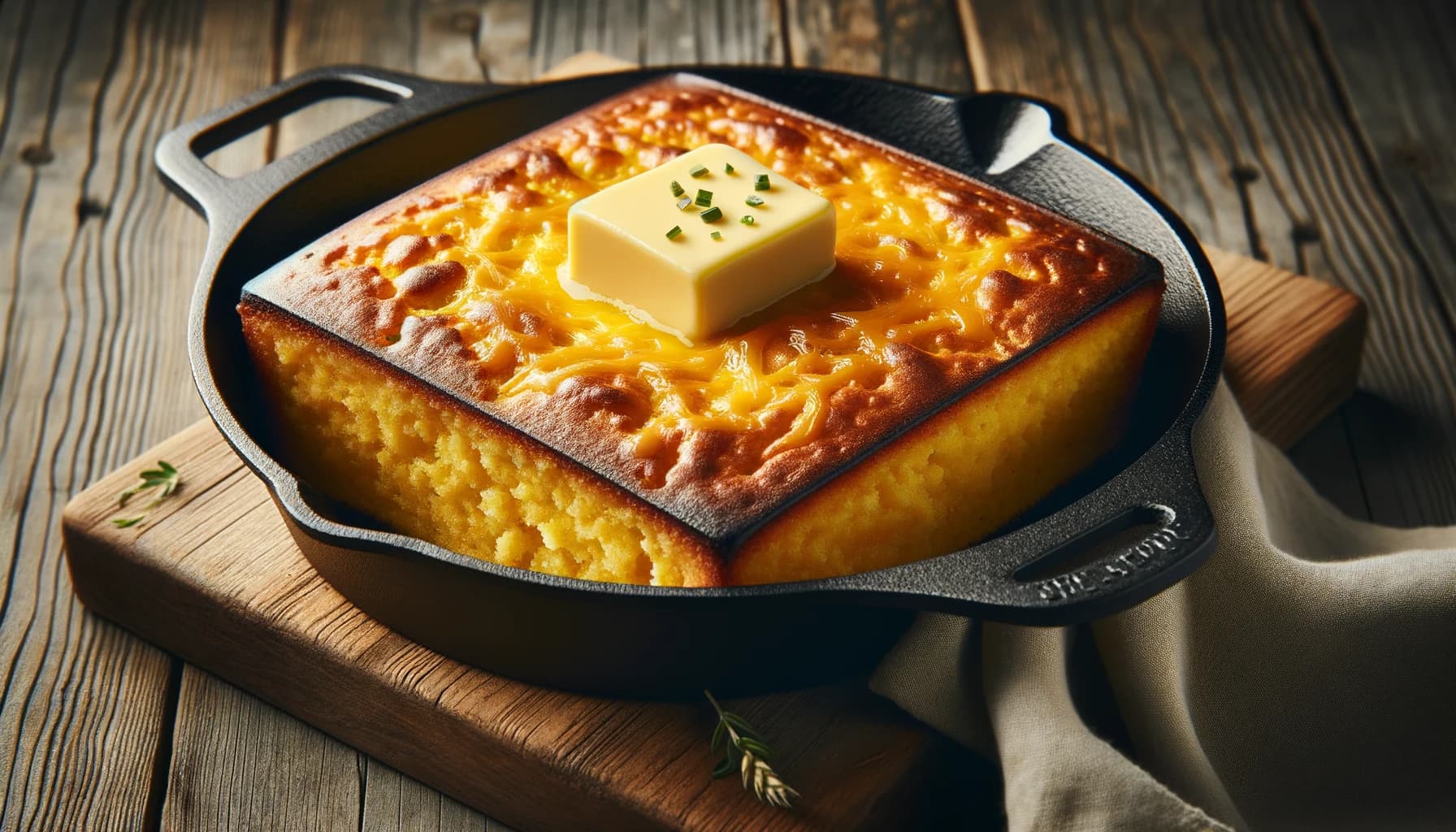 BBQ Cornbread with Smoked Cheddar