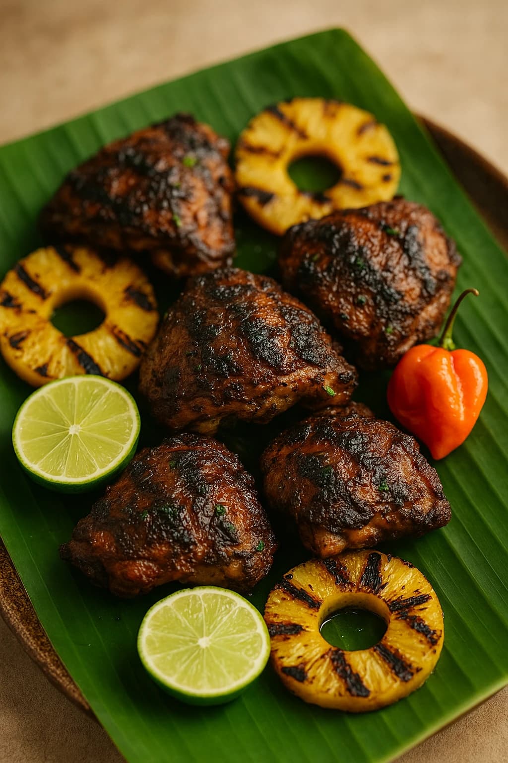 Poulet jerk BBQ à l'ananas fumé