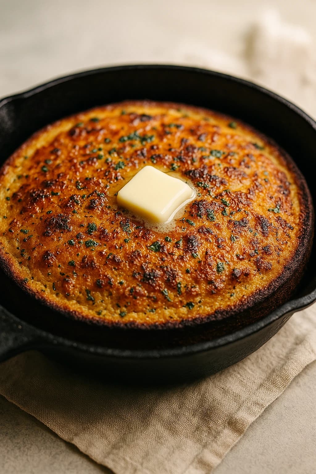 BBQ Cornbread with Smoked Cheddar