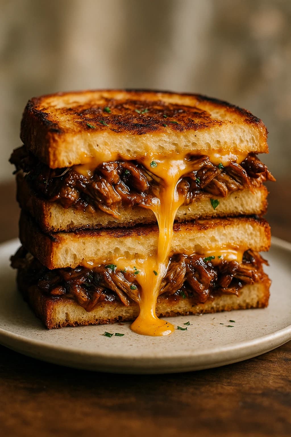 BBQ Pulled Pork Grilled Cheese