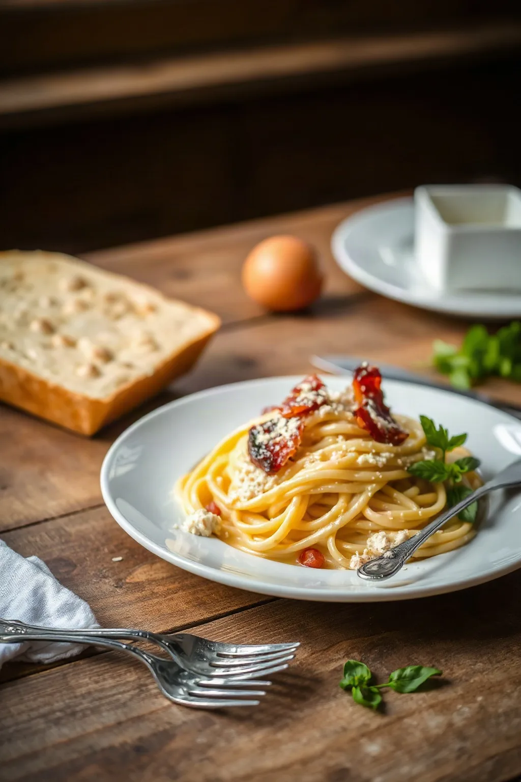 Fettuccini Carbonara Classique