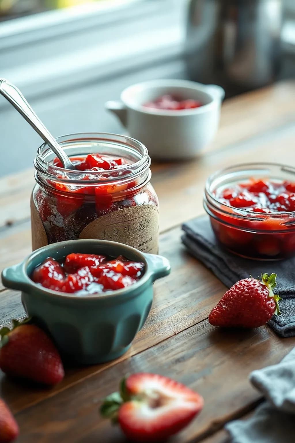 Pectin-Free Rhubarb Strawberry Jam