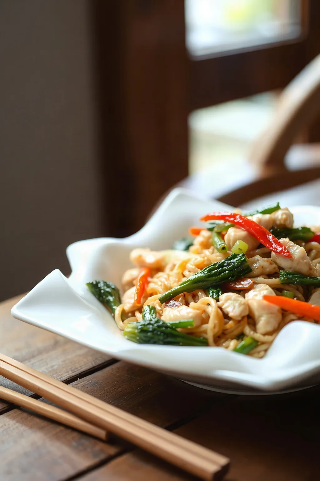 Classic Chicken Chow Mein with Vegetables
