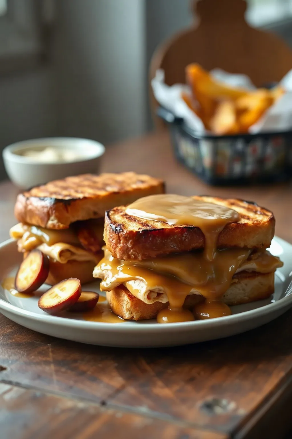 Grilled Hot Turkey Sandwiches with Savoury Gravy