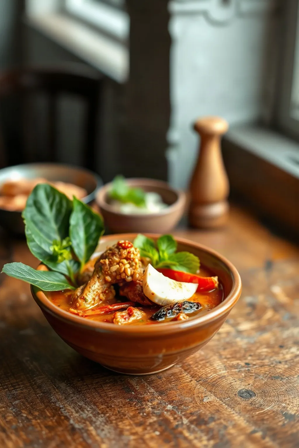 Spicy Chicken Thai Soup with Coconut Milk