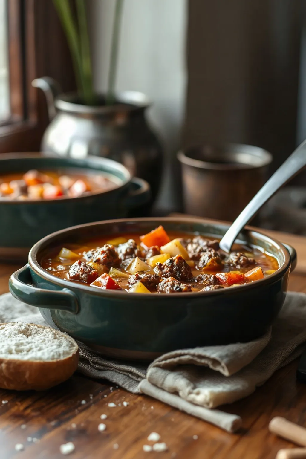 Sopa de Hamburguesa Sustanciosa para Noches Acogedoras