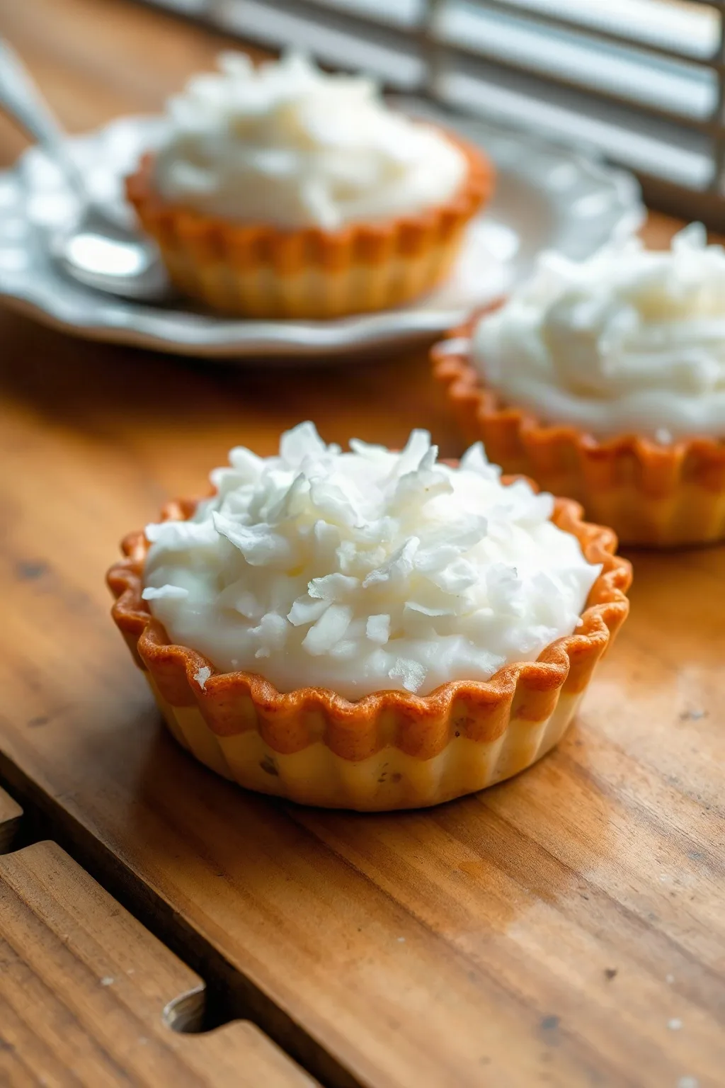 Coconut Tarts with a Buttery Pastry