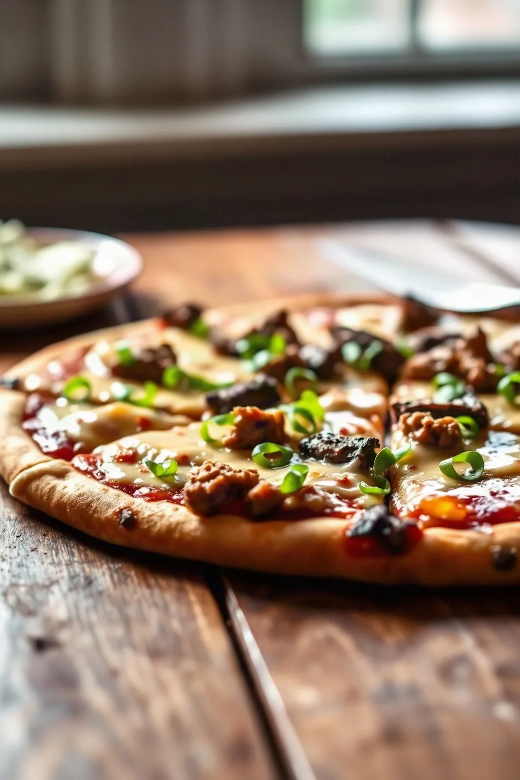 Easy Philly Cheese Steak Pizza