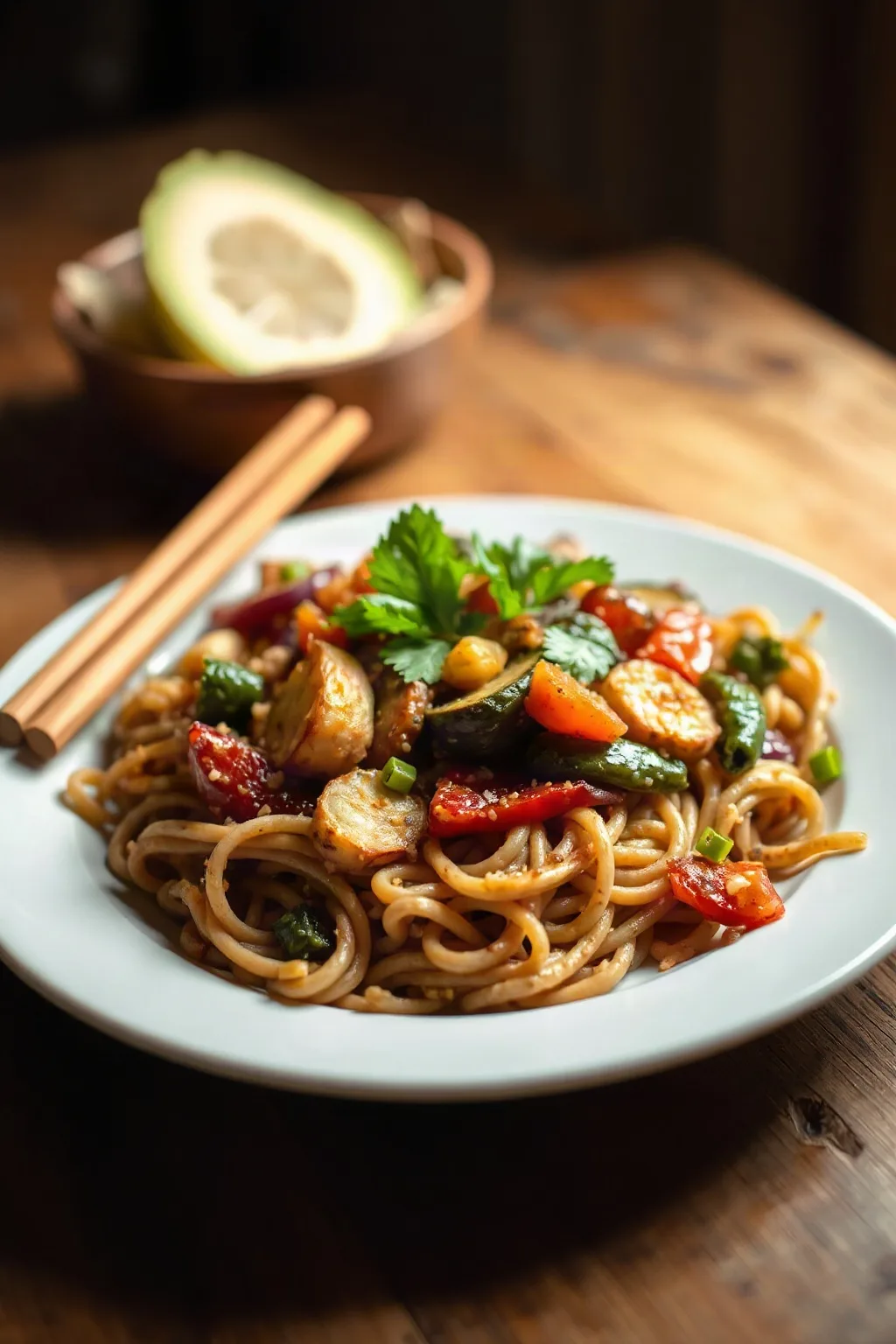 Fideos de Quinoa Sin Gluten con Salteado de Verduras