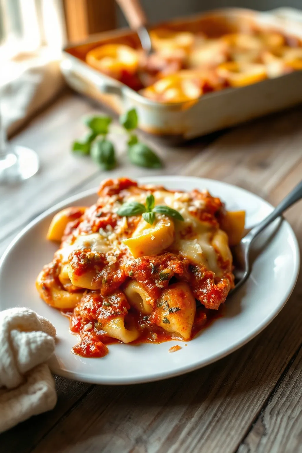 Gratinado de Tortellini con Queso