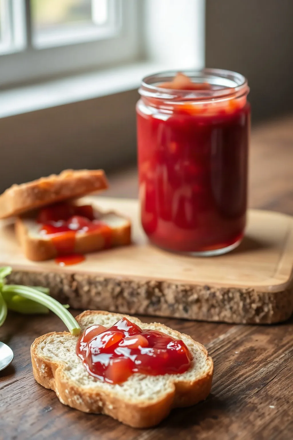 Homemade Rhubarb Ginger Jam
