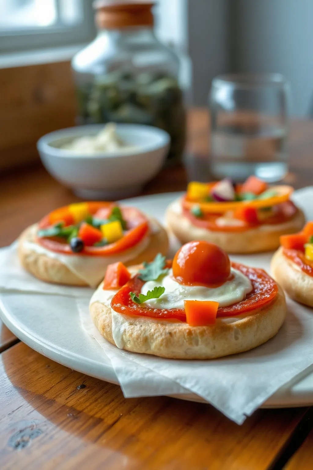 Mini Pizzas de Bagel Fáciles para Bocadillos Rápidos
