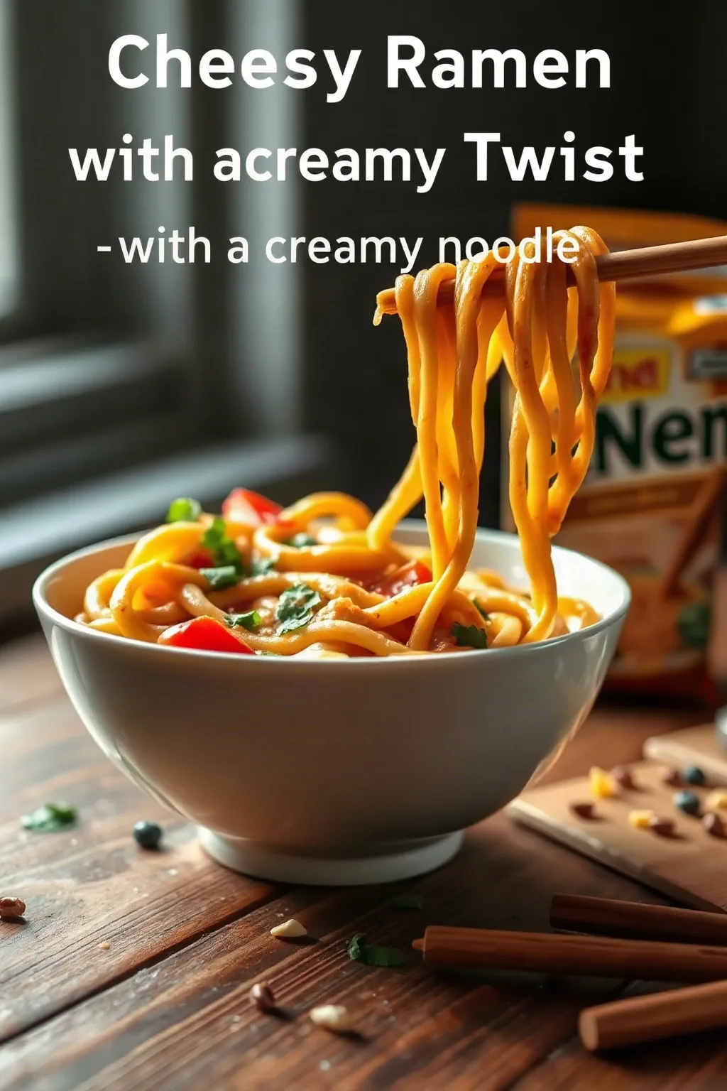 Cheesy Ramen Noodles with a Creamy Twist
