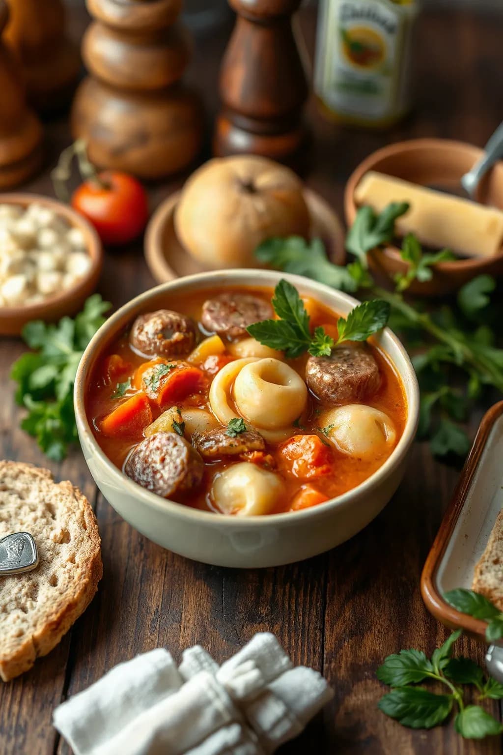 Soupe riche aux saucisses italiennes et pommes de terre