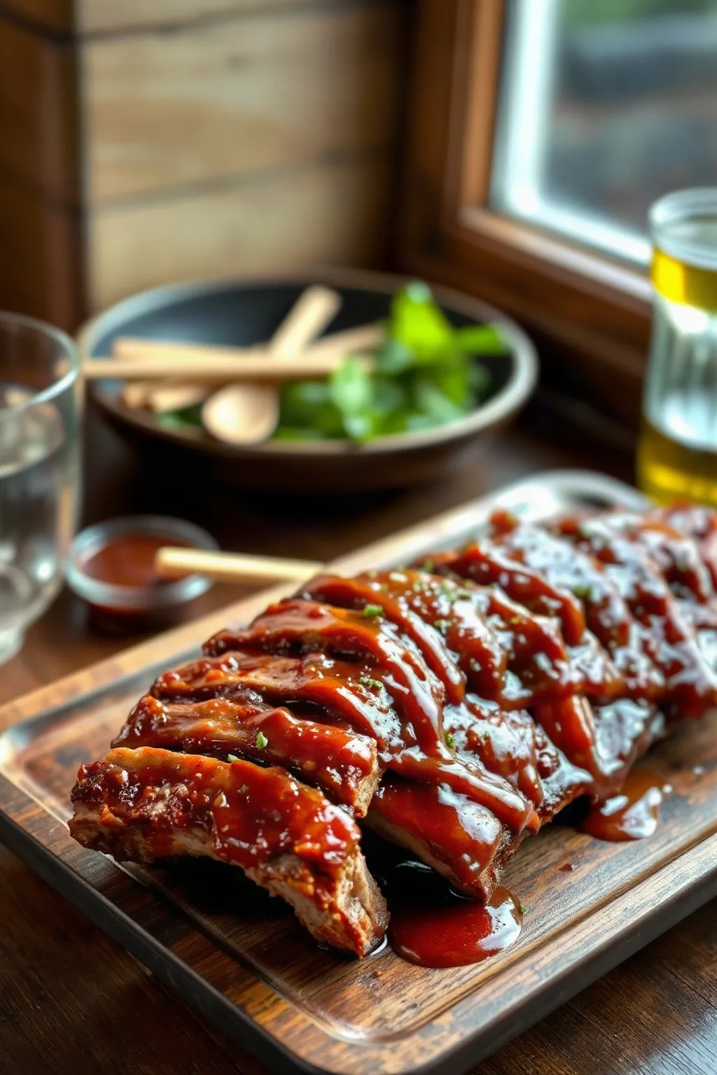 Costillas de Cerdo Tiernas con Glaseado BBQ Ahumado