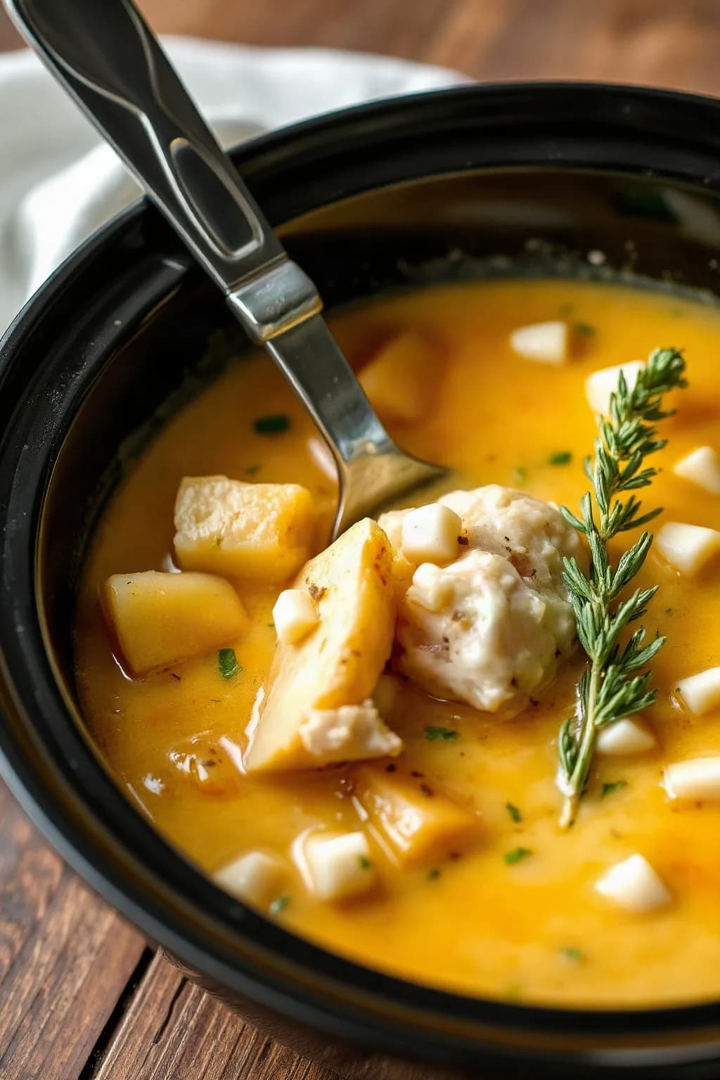 Slow Cooker Fish Chowder with Creamy Potatoes