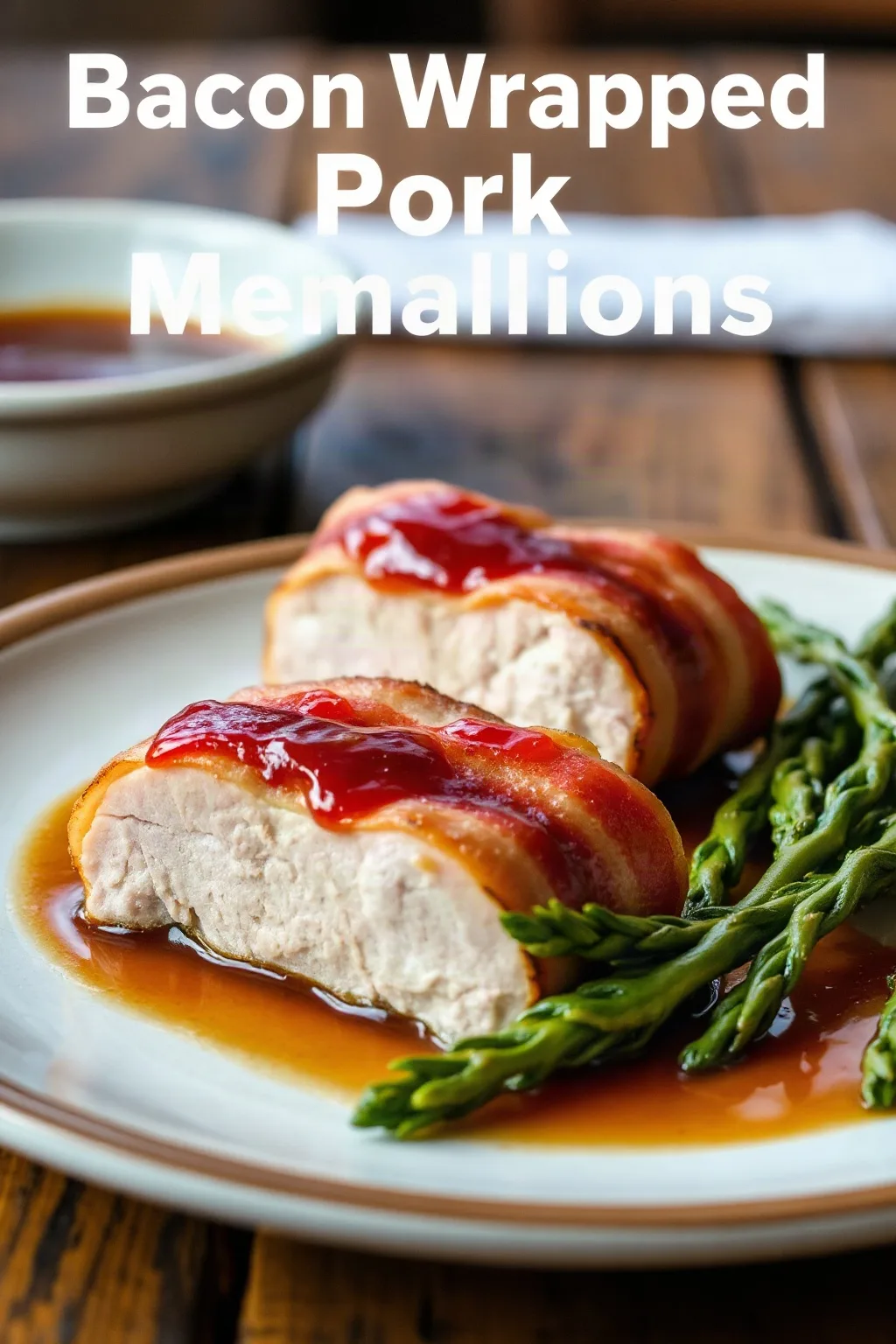 Médaillons de porc enrobés de bacon avec glaçage à l'érable