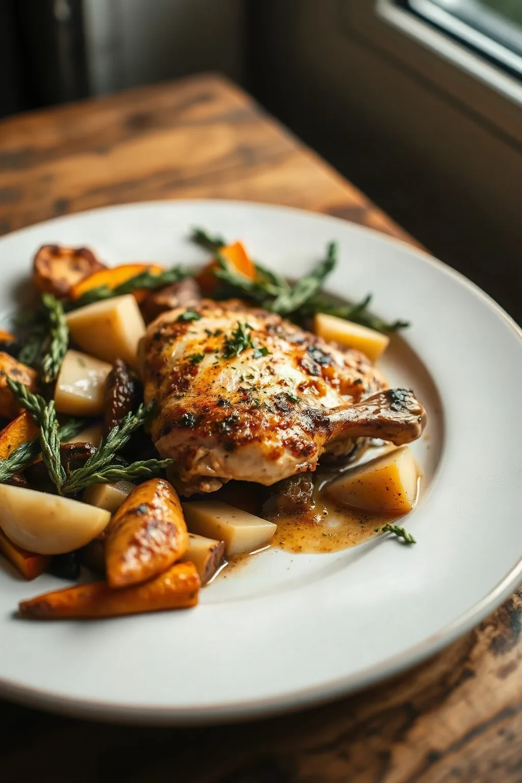 Pollo con Hierbas de Provenza y Verduras