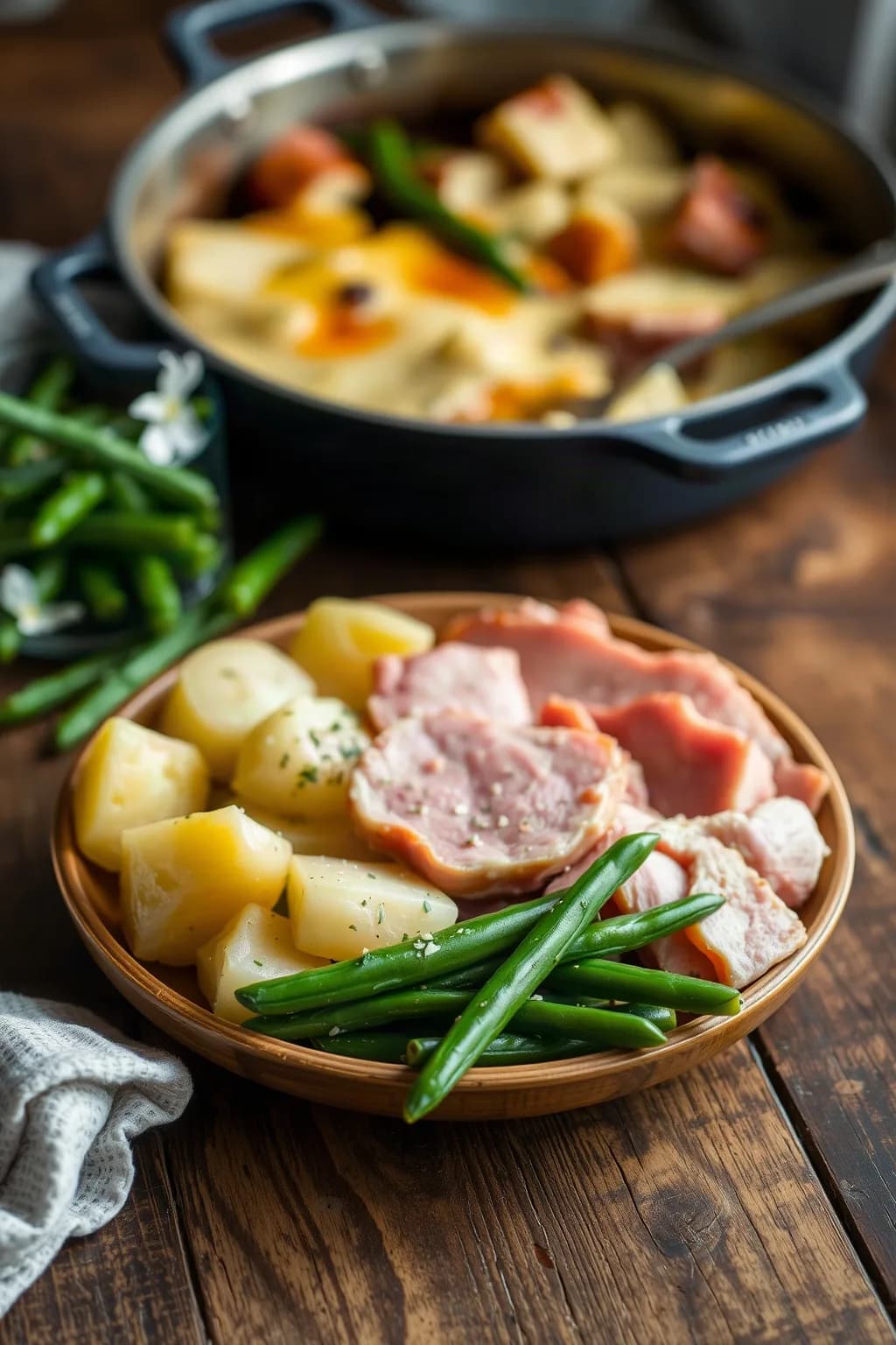 Crazy Simple Cottage Ham, Potatoes and Green Beans