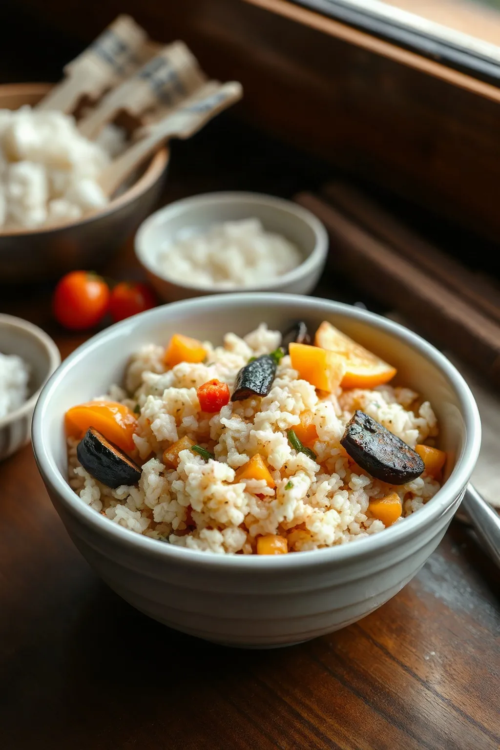 Simple One Bowl Rice with Vegetables