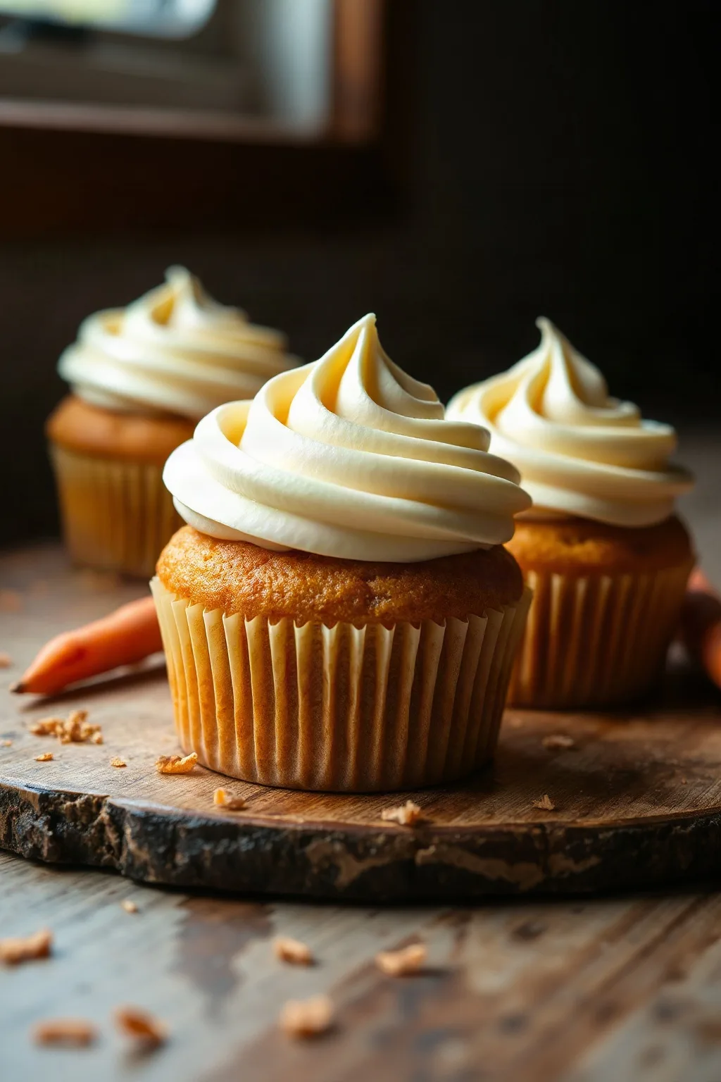 Moist Carrot Pineapple Cupcakes with Cream Cheese Frosting