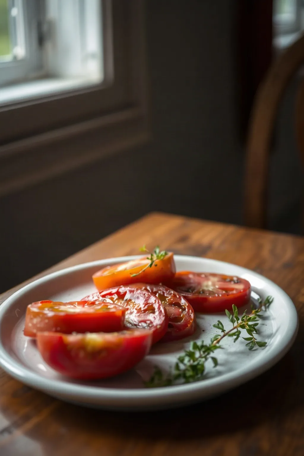 Oven-Baked Tomato Slices with Herbs