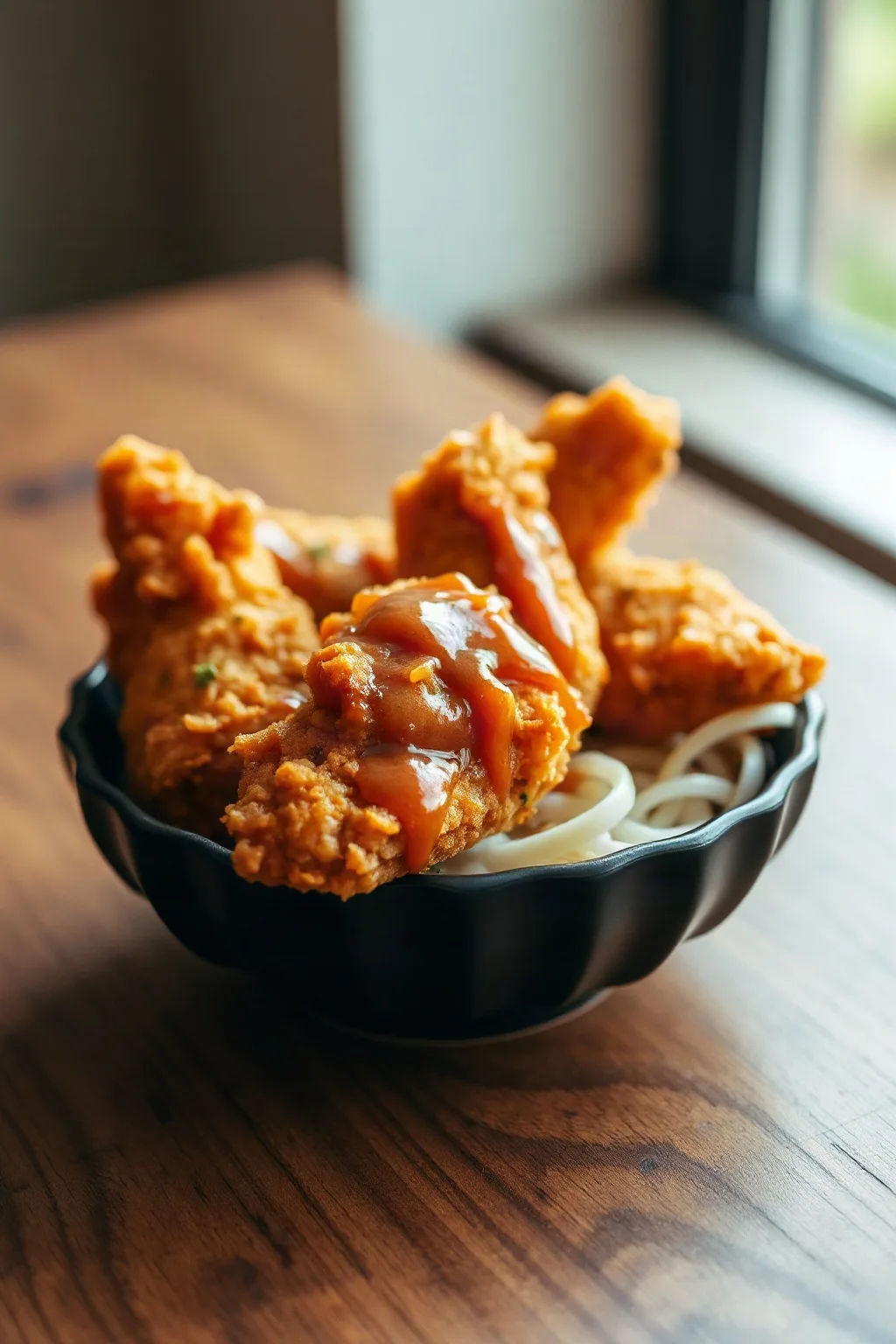 Karaage Japanese Fried Chicken with Honey Mayoster Sauce
