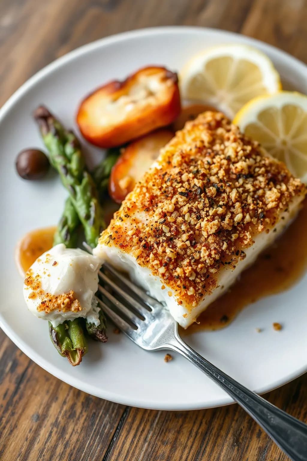 Pan Seared and Crusted Ling Cod