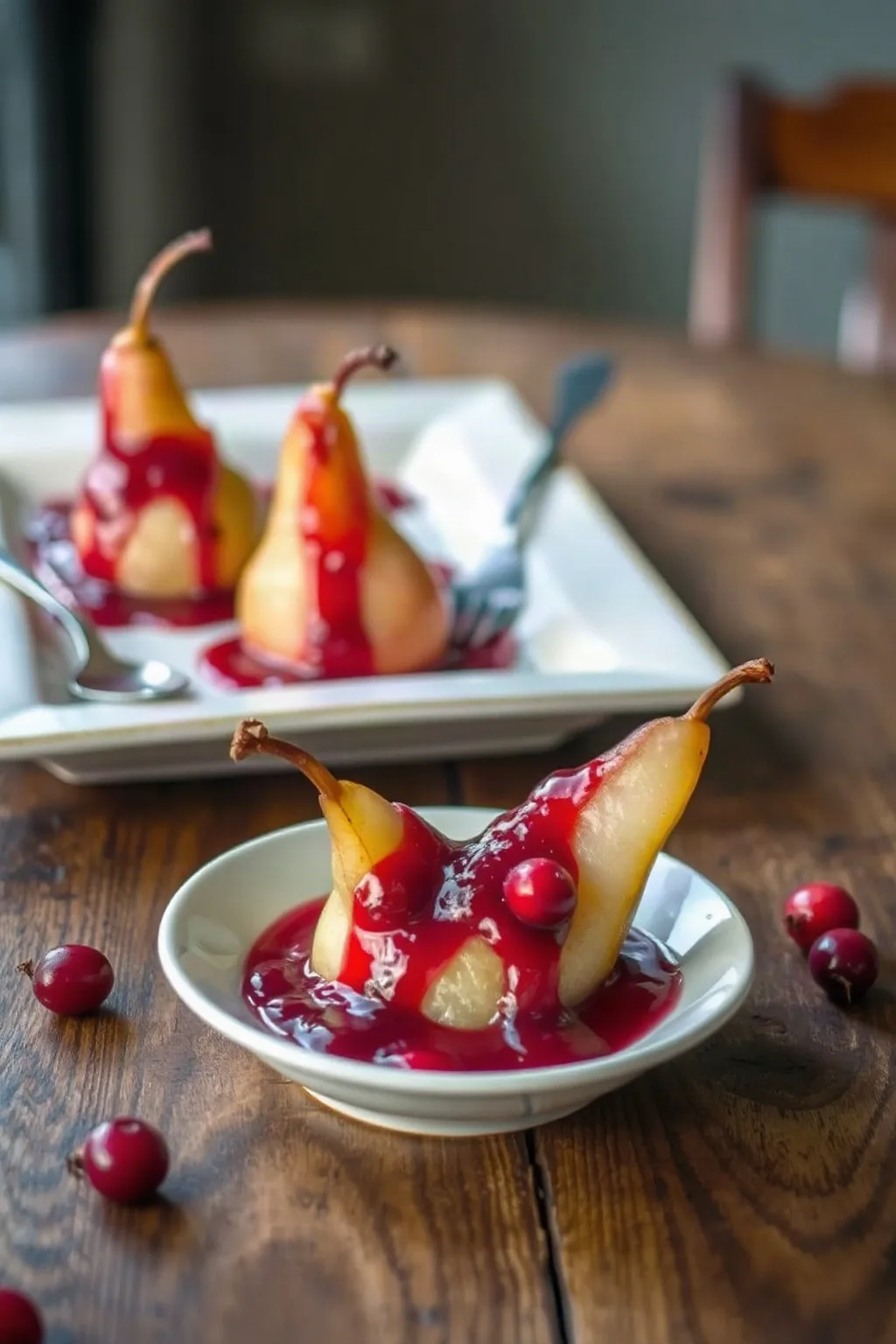 Blushing Cranberry Pears