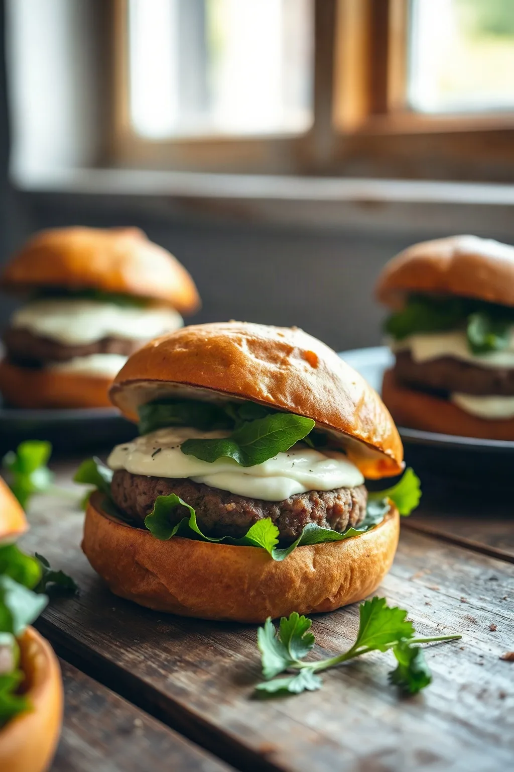 Hamburguesas Rellenas de Queso Feta