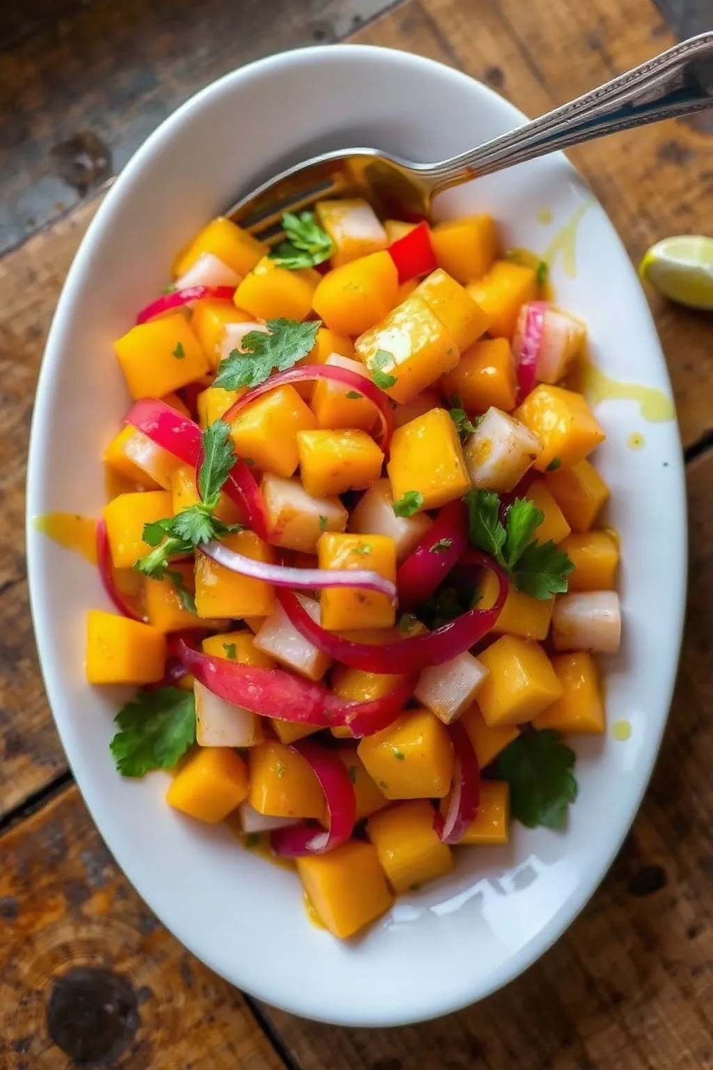 Spicy Mango Salad with Zesty Lime Dressing