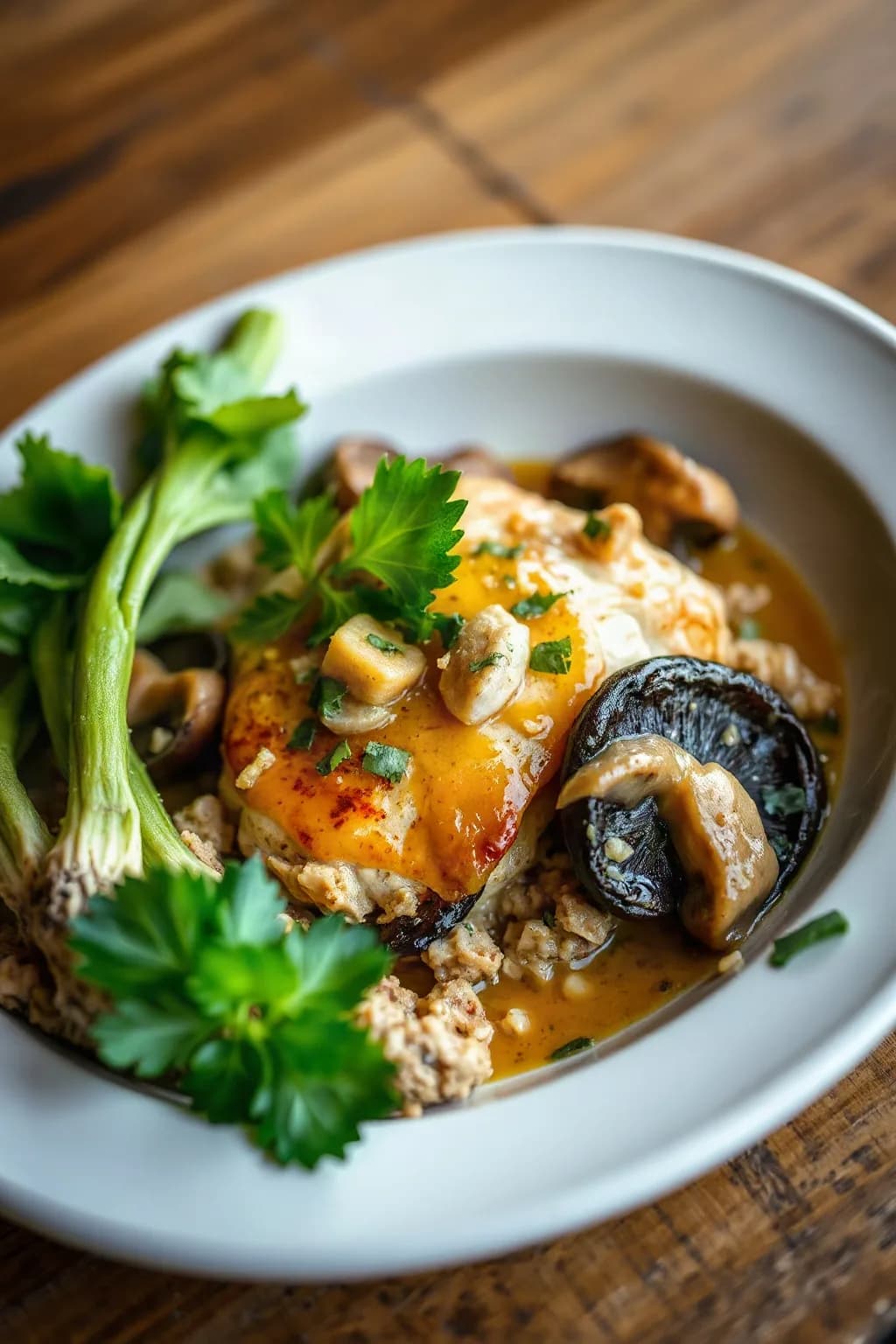 Poulet au citron et portobello succulent