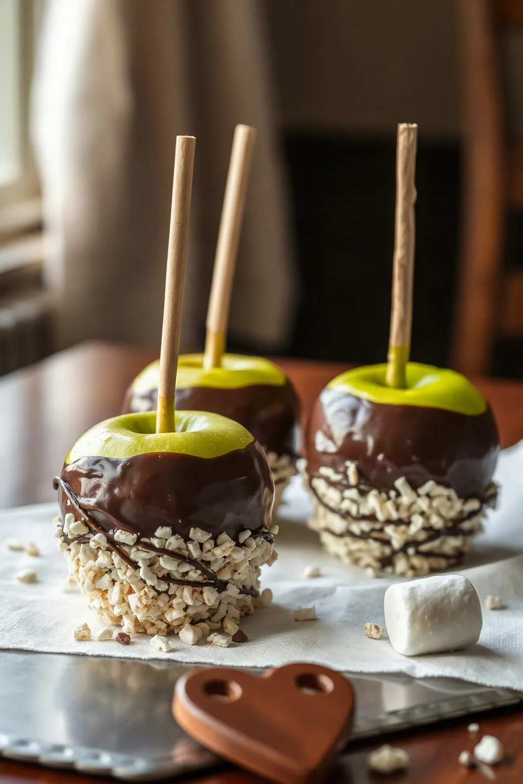 Manzanas Cubiertas de Chocolate