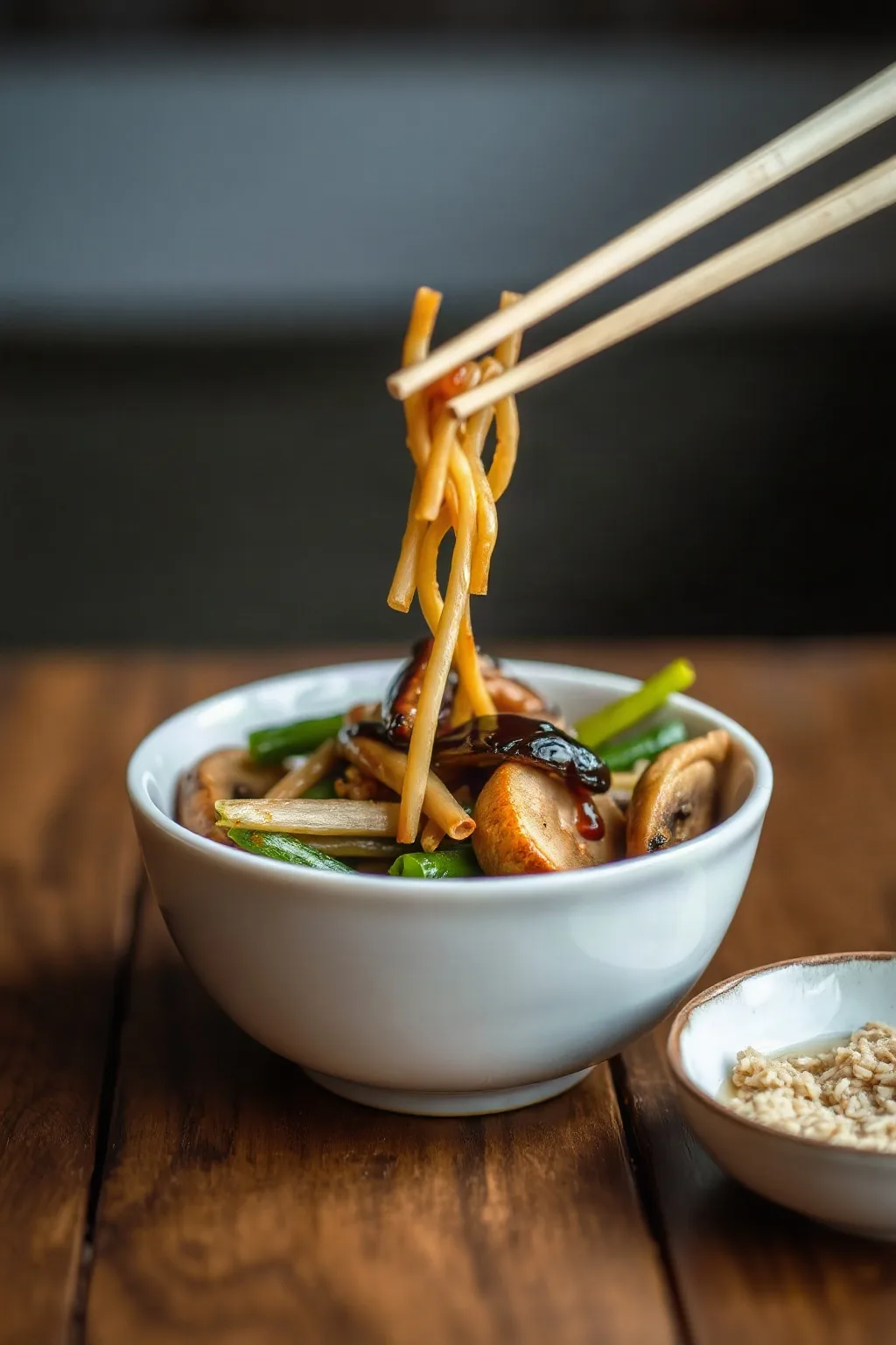 Sautéed Enoki Mushrooms with Garlic Soy Glaze