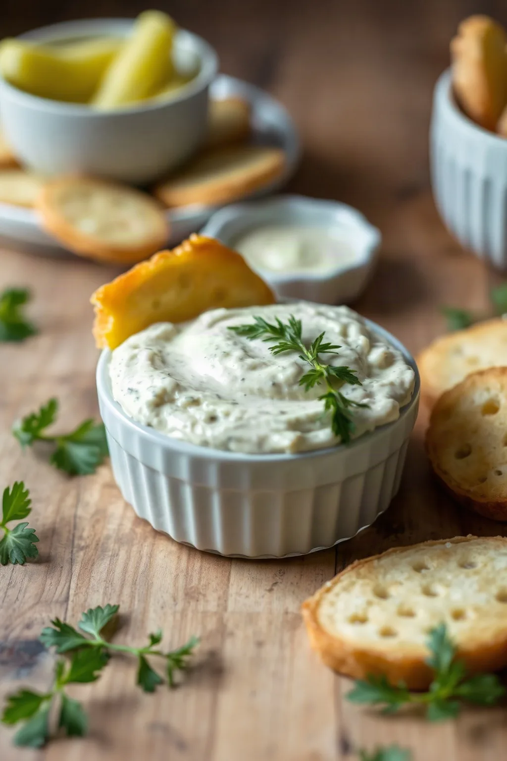 Creamy Pickle Dip with Fresh Dill