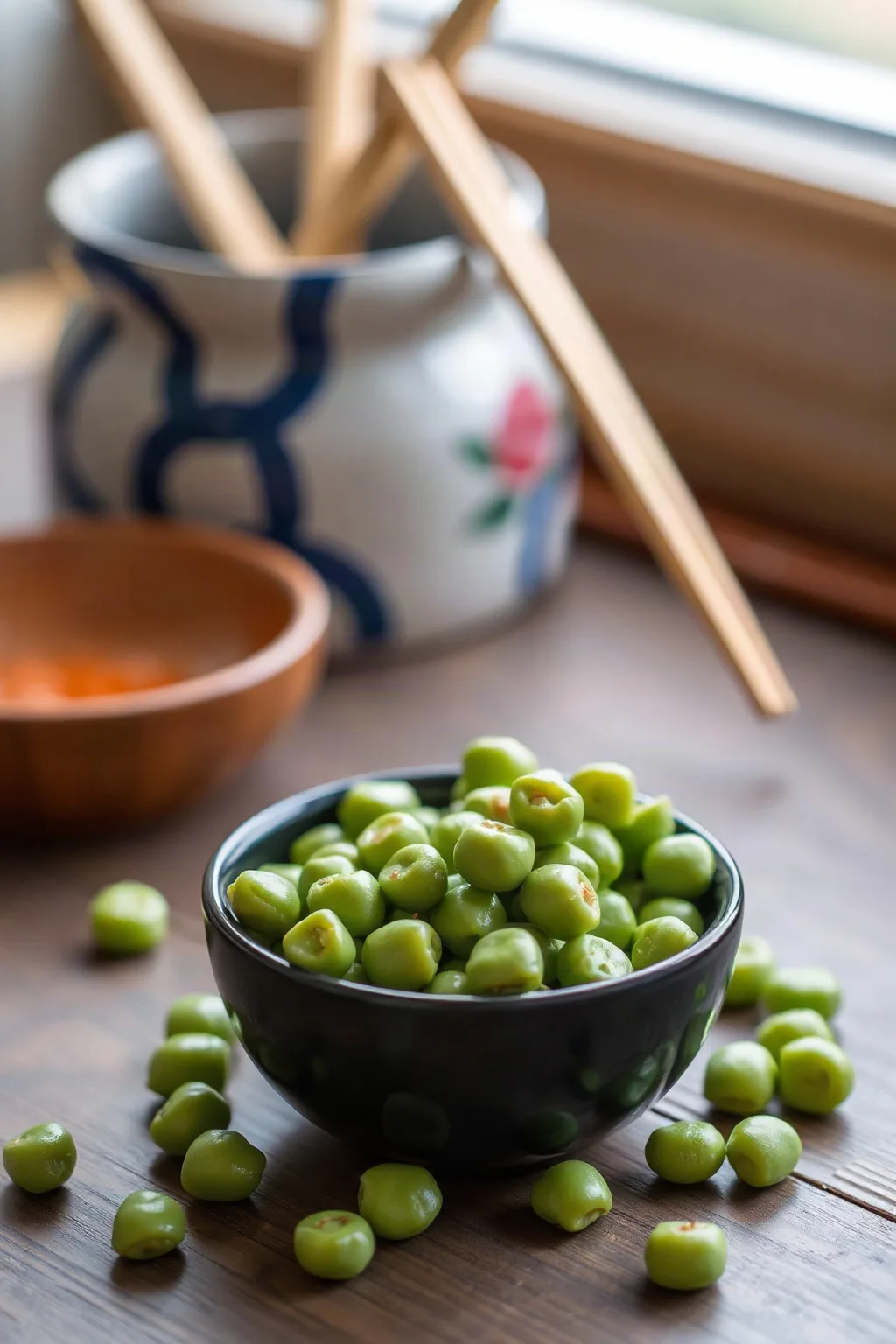 Crispy Wasabi Green Peas