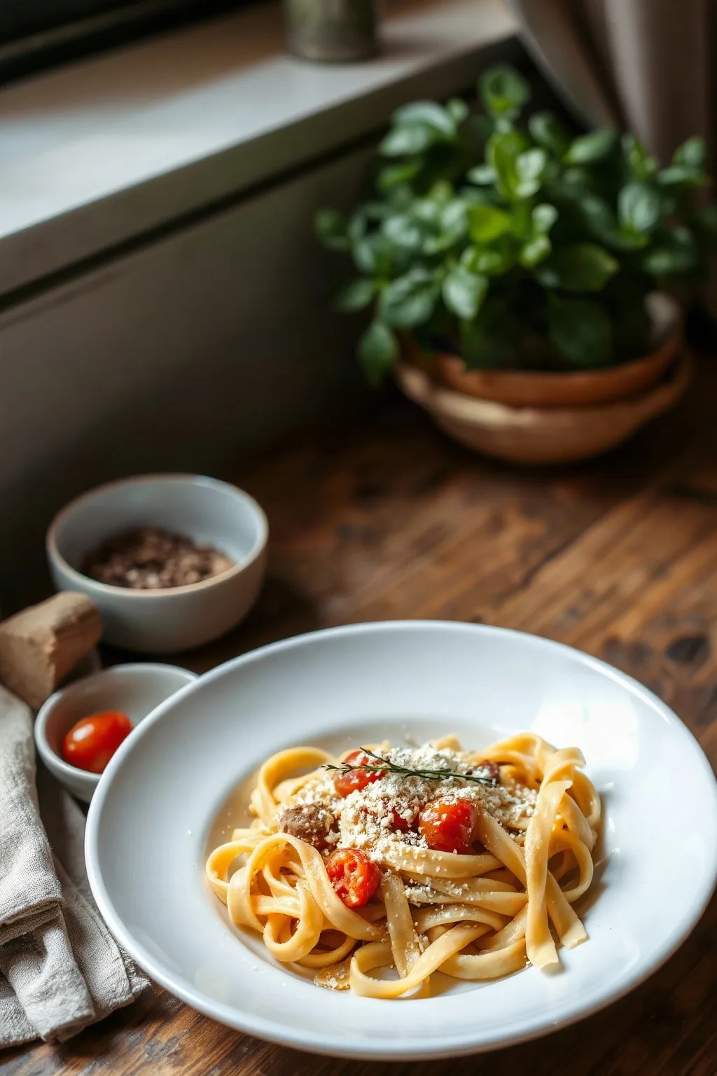 Homemade Eggless Pasta