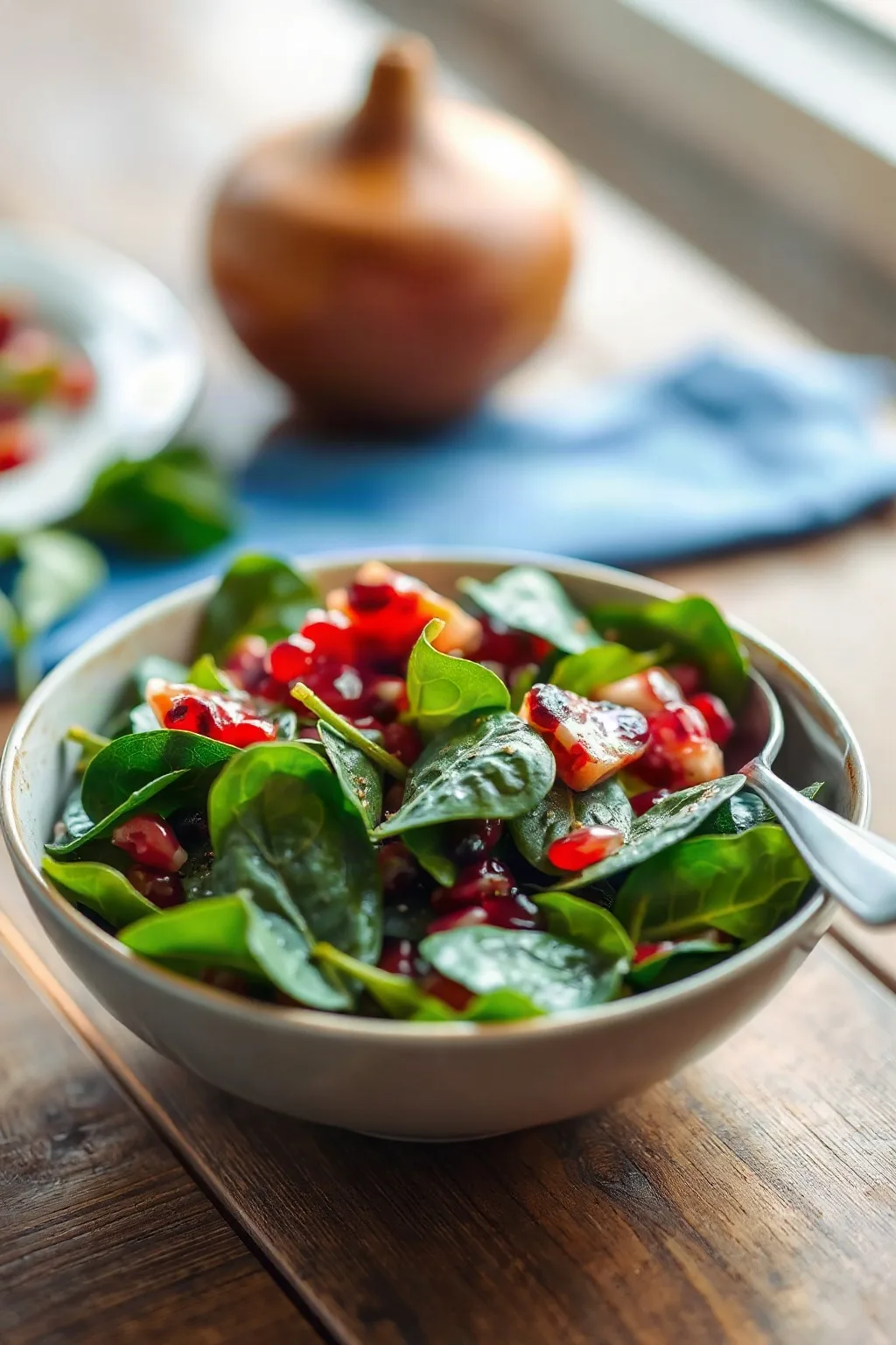 Refreshing Spinach Pomegranate Salad