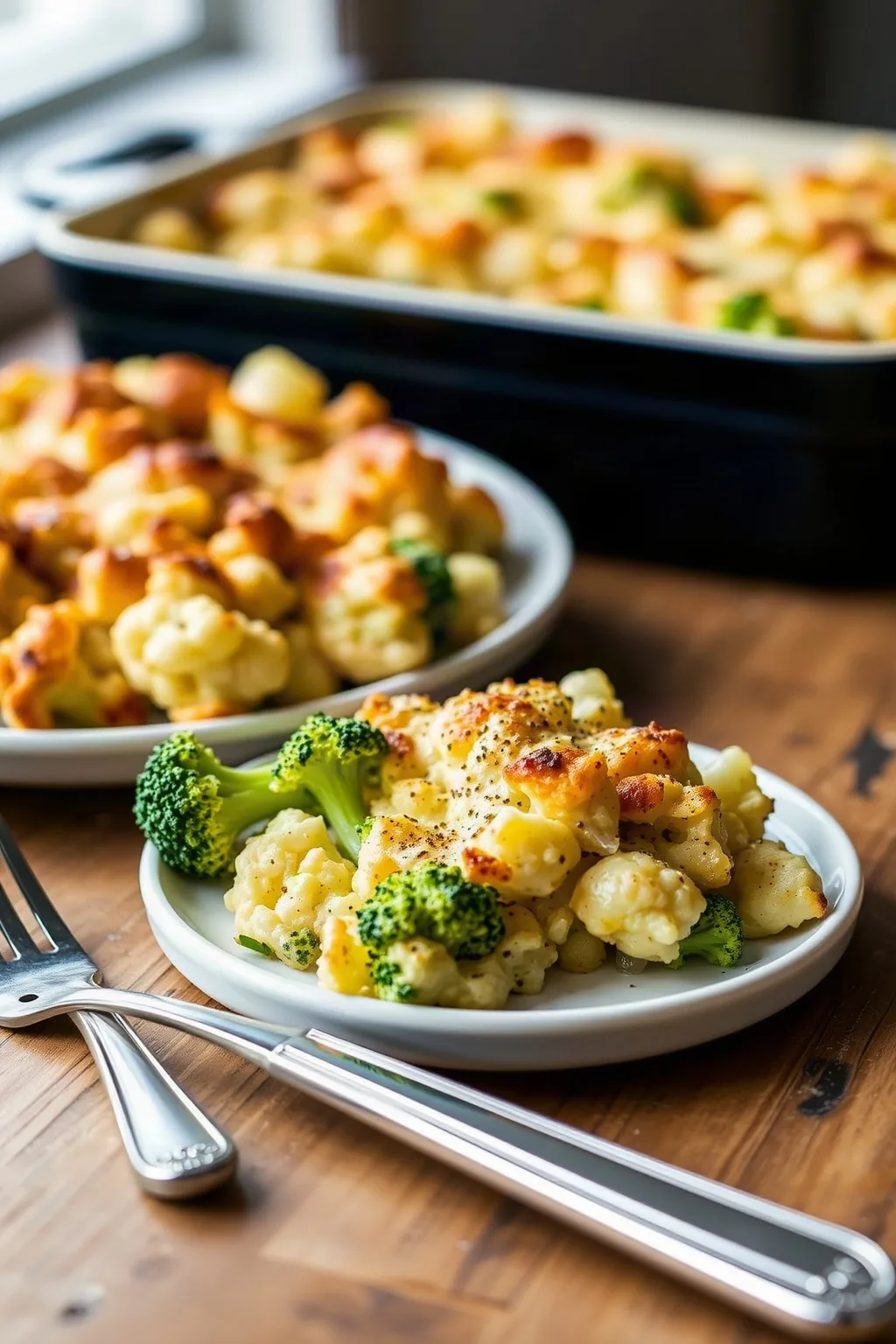 Broccoli and Cauliflower Cheese Casserole