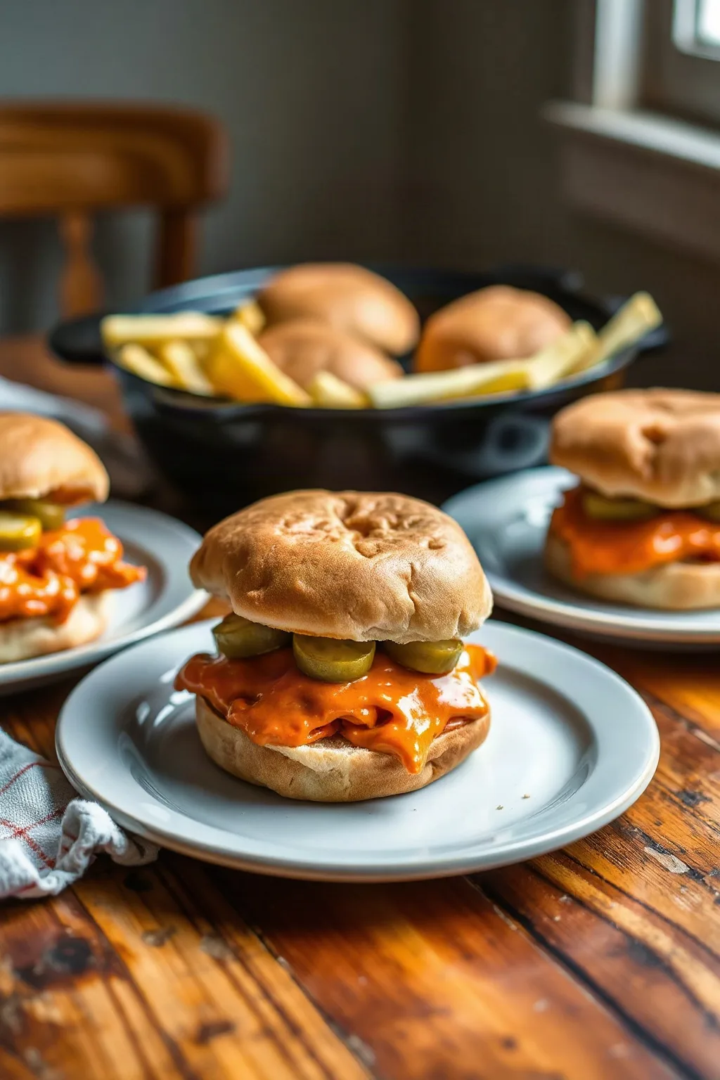 Sandwichs au poulet Buffalo à la mijoteuse