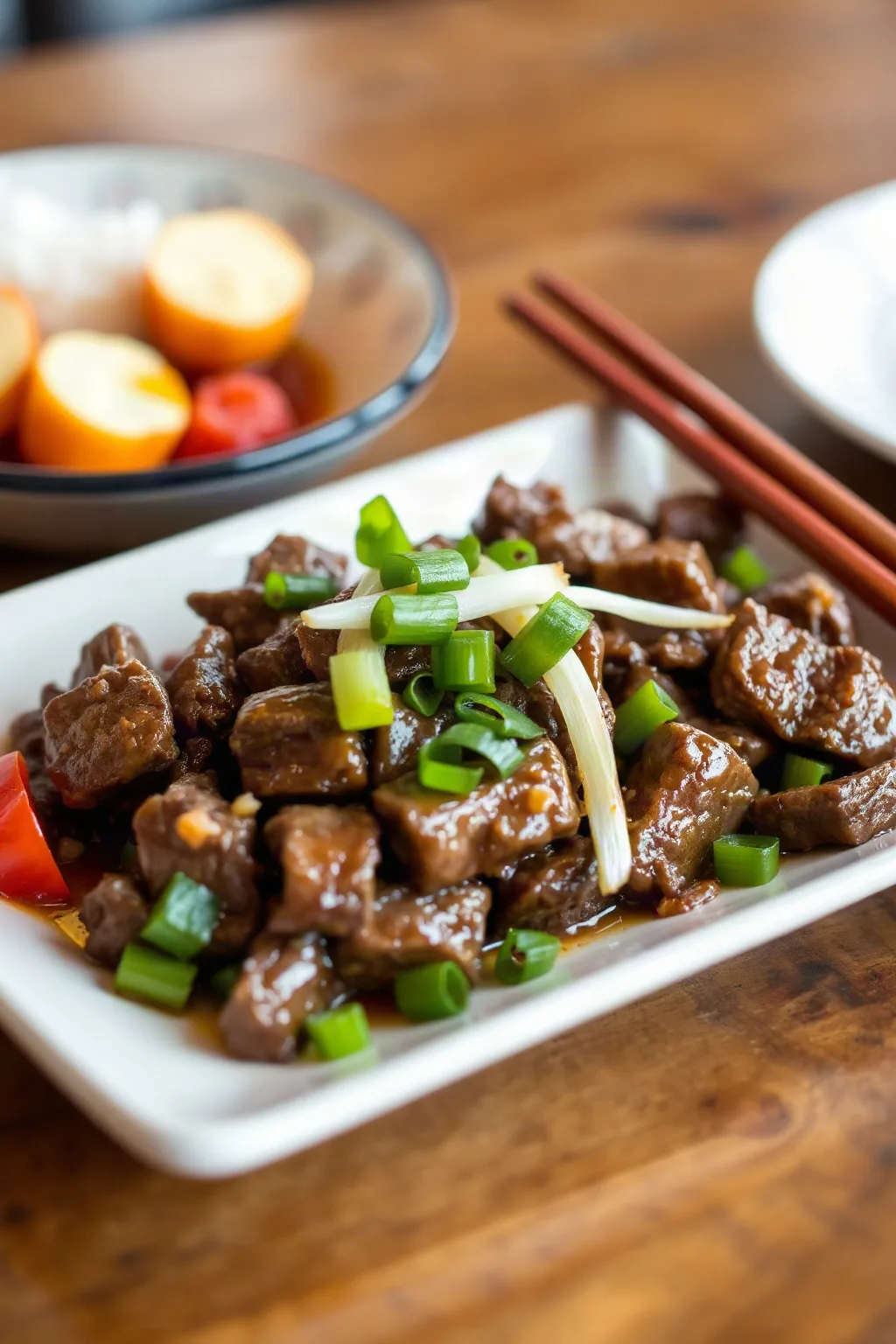 Mongolian Beef and Spring Onions Stir-Fry