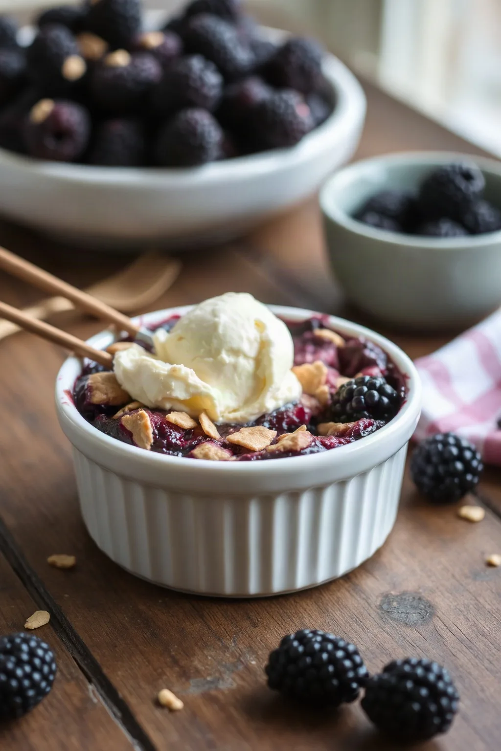 Classic Blackberry Cobbler with Frozen Blackberries