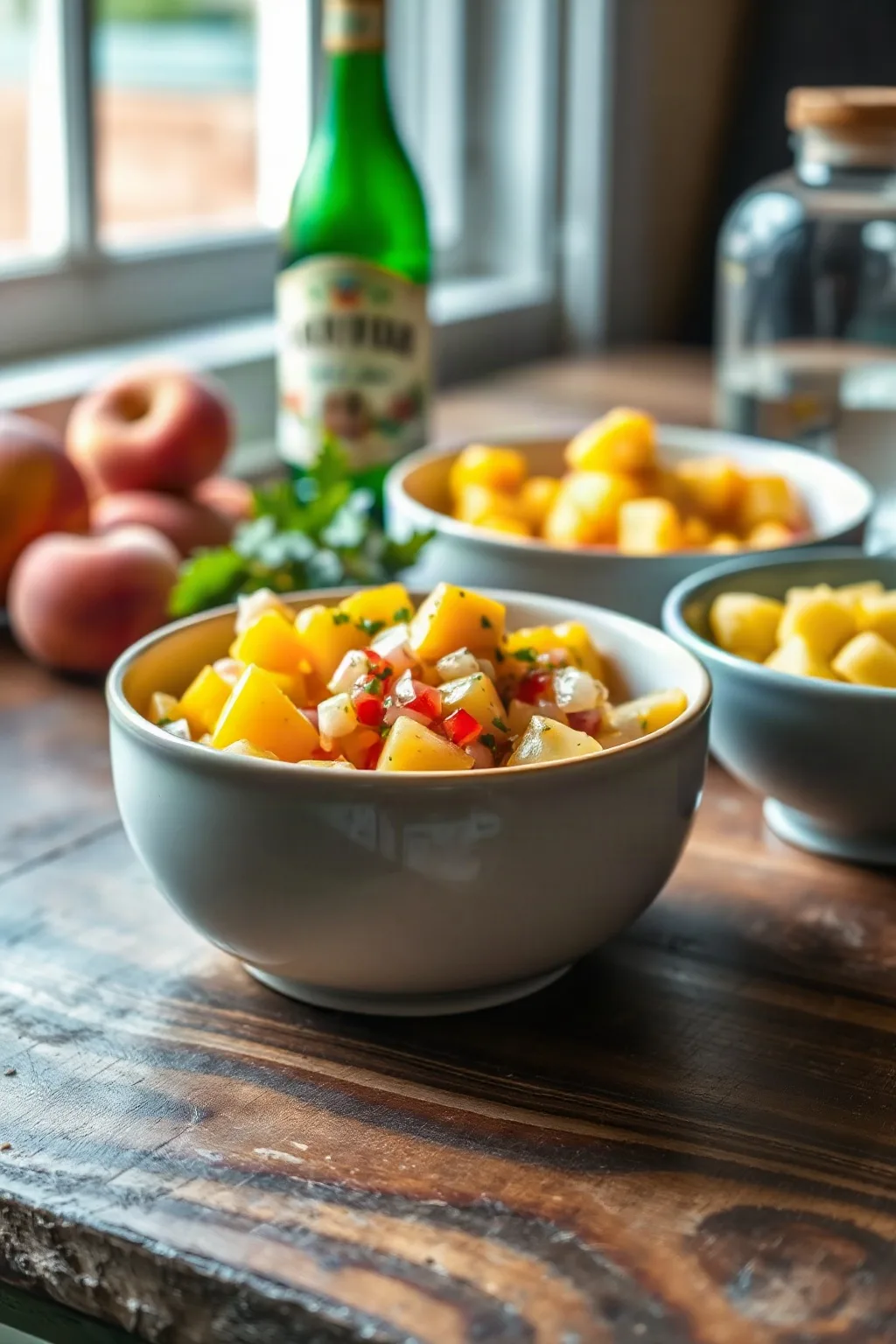 Mango Peach and Pineapple Salsa Delight