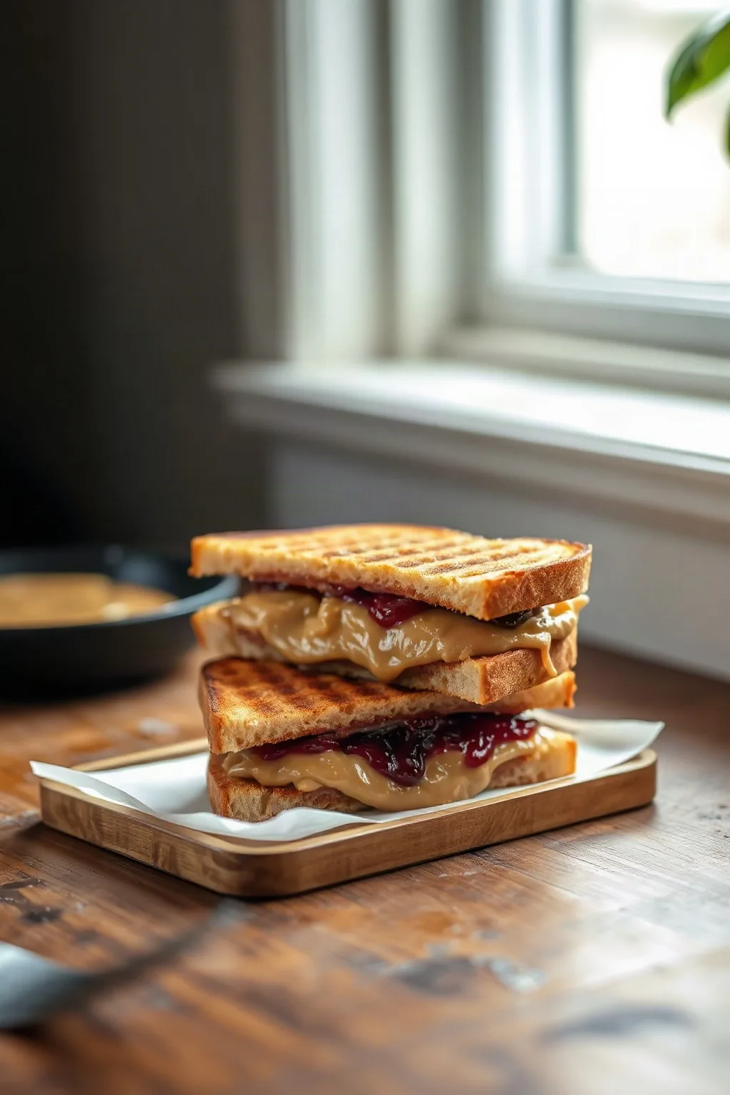 Grilled Peanut Butter and Jelly Sandwich