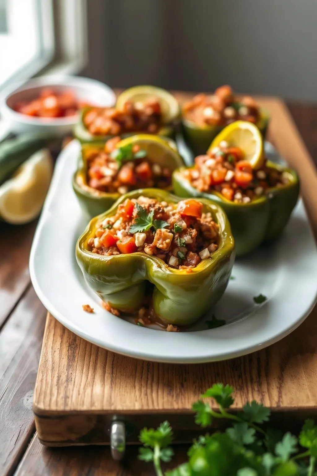 Low-Carb Southwestern Stuffed Bell Peppers